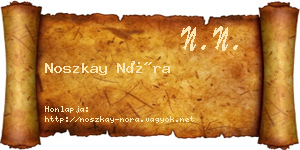 Noszkay Nóra névjegykártya